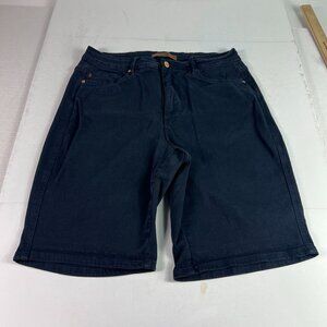 Judy Blue Jean Shorts Womens Plus 33* High Rise Bermuda Blue Denim Jorts Tag 1XL
